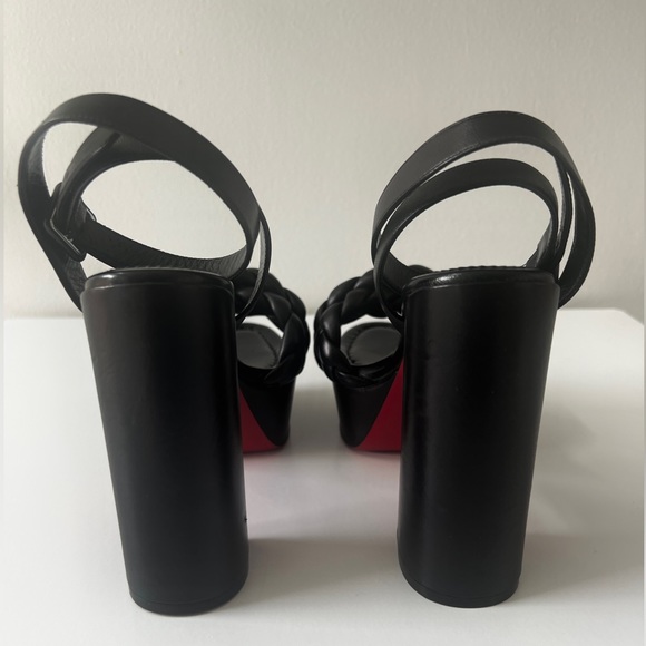CHRISTIAN LOUBOUTIN ~Black Platform Heels - Picture 3 of 5